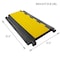 Pyle Cable Ramp, 2 in H, 31-1/2 in L, 17-1/2 in W, 5 Channel, Thermoplastic Rubber PCBLCO109 - alternate 4